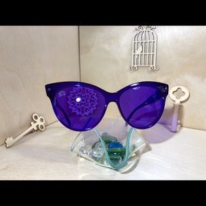 Rainbow Optx Accessories - Translucent Indigo Cat Eye frame and lenses Rainbow Optx Accessories - Translucent Indigo Cat Eye frame and lenses
